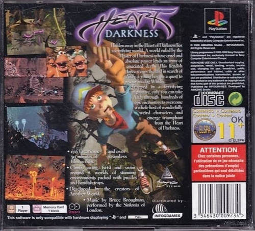 Heart of Darkness - Value Series - PS1 (B Grade) (Genbrug)